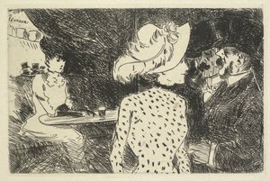Kahvilakohtaus (kuvaava) tekijältä Jean Louis Forain