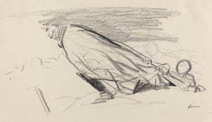 Ensimmäisen tunnin ne. Isä! missä olemme uudesta sodasta... ..., c. 19141919. tekijältä Jean Louis Forain