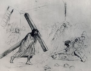 Kristus kantaa ristiä, 1925. tekijältä Jean Louis Forain