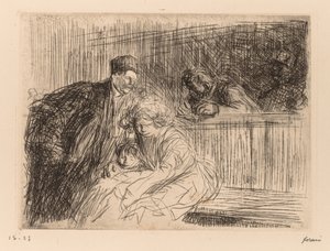 Asianajaja puhuu syytetyn kanssa. tekijältä Jean Louis Forain