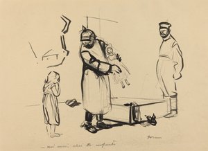 Nach Paris. -minä myös, lasten chai, c. 19141919. tekijältä Jean Louis Forain