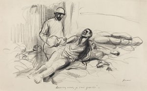 Älä huoli, olen jäänyt., c. 19141919. tekijältä Jean Louis Forain