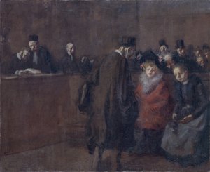 Tuomioistuimen kohtaus tekijältä Jean Louis Forain