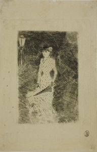 Kävely nainen sateenvarjon kanssa tekijältä Jean Louis Forain