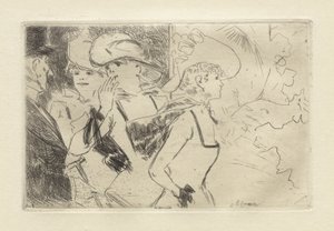 Folies-Bergère, n. 1880-86 (etsaus). tekijältä Jean Louis Forain