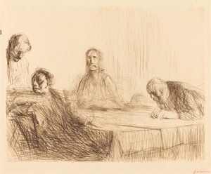 Illallinen Emmauksessa (toinen levy) tekijältä Jean Louis Forain