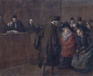 "The Law Court Scene de tribunal", 1910 tekijältä Jean Louis Forain