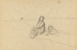 Kaksi hahmoa tiellä (käänteinen) tekijältä Jean Louis Forain