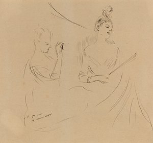 Dues dames en un Logefinnish tekijältä Jean Louis Forain