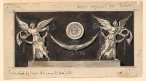 Koristepaneeli: Fames tukee swagia mitalin alla tekijältä Jean Louis Prieur the Younger