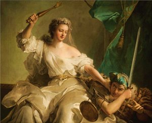 Oikeudenmukaisuus rankaisee epäoikeudenmukaisuutta nimeltä Madame Adélaïde of France Justice. tekijältä Jean Marc Nattier
