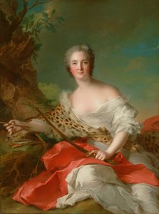Muotokuva Constance-Gabrielle-Magdeleine Bonnier de la Mossonista Dianana. tekijältä Jean Marc Nattier