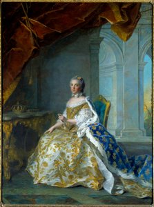 Ranskalaisen Louise Elisabethin muotokuva, Espanjan Infante ja Parman herttuatar (1727-1759) Jean Marcin (Jean-Marc) Nattierin (1685-1766) maalaus 1761 Aurinko 2,4x1,84m tekijältä Jean Marc Nattier
