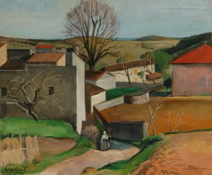 French Village (öljy kankaalle)