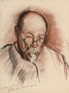 Paul Signacin muotokuva (hiili ja liitu paperille)