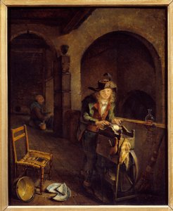 Pieni hiomakone Jean Michel Grobonin (1770-1853) maalaus 1794 Lyon, Kuvataidemuseo