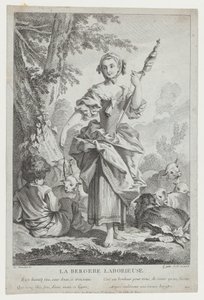 La Bergere Laborieuse, 1700-luku. tekijältä Jean Michel Liotard