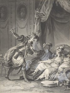 Kun he olivat siellä, setä saapuu, n. 1778.