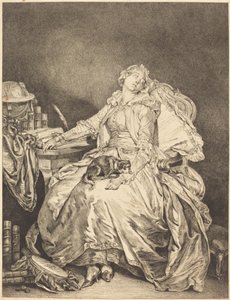 Nukkumisen filosofia tekijältä Jean Michel Moreau after Jean Baptiste Greuze
