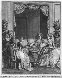 Älä pelkää, hyvä ystäväni, kaiverrus Isidore Stanislas Helman (1749-1809) 1776 tekijältä Jean Michel the Younger Moreau
