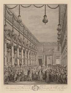 Kuninkaallinen juhla Hôtel de Villessa, 21. tammikuuta 1782. tekijältä Jean Michel the Younger Moreau
