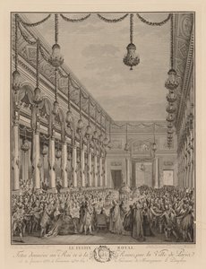 Kuninkaallinen juhla Hôtel de Villessa, 21. tammikuuta 1782 tekijältä Jean Michel the Younger Moreau