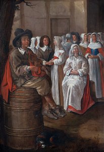 Hääkohtaus: Michelin, Jean (1623-1695). Öljy kankaalle, koko: 76x52, , Yksityiskokoelma