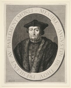 Augustin de Thou, Pariisin parlamentin puheenjohtaja 1535–1544 tekijältä Jean Morin