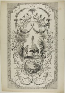 Feste Bacchique, levy 97 teoksesta "The Works of Antoine Watteau". tekijältä Jean Moyreau