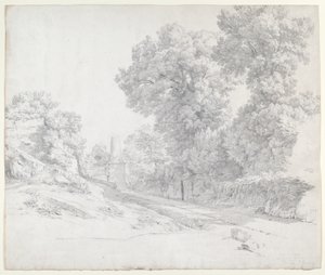 Oaks Appian-tien varrella Albanon lähellä tekijältä Jean Paul Flandrin