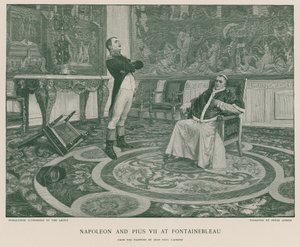 Napoleon ja Pius VII Fontainebleaussa tekijältä Jean Paul Laurens