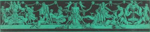 Bacchanale egyptiläisillä ja klassisilla hahmoilla tekijältä Jean Philippe Guy le Gentil, Comte de Paroy, after Charles Monnet