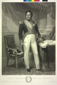 Ranskan kuningas Louis Philipp (akvatintti) tekijältä Jean Pierre Marie Jazet