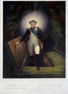 Muotokuva Napoleon I:n (1769 - 1821) jalassa hänen haudastaan. Jean Jacques Werner (1791-1849) ja Jean Pierre Marie Jazet (1788-1871)