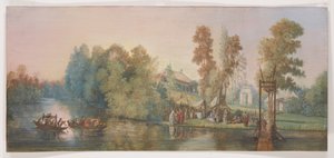 Upea kohtaus: piknik järvellä, 1787
