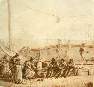 Kahvinmyyjä Pont-Neufilla, 1819