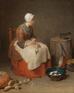 Keittiön piika tekijältä Jean-Baptiste Simeon Chardin