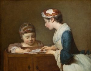 Pieni koulunhoitaja tekijältä Jean Baptiste Simeon Chardin