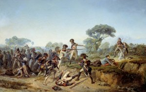 Vendee-sota ritari Charles de bois-hardy (puunkestävä, boishardy) halusi pelastaa rakastajattarensa (1795). Jean Soreuilin (1824-1871) maalaus tekijältä Jean Soreuil