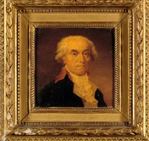Jerome Petion de Villeneuven (1759-1793) muotokuva vuosikongressin puheenjohtajasta ja Pariisin pormestari Jean Urbain Guerinin (1760-1836) maalaus 1792. Dim. 0,15x0,15 m.