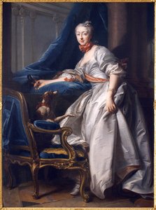 Marie Anne de Montboisier Beaufort Canillacin, Marquise de Caumontin muotokuva. Jean Valaden (1709-1787) maalaus Öljy kankaalle