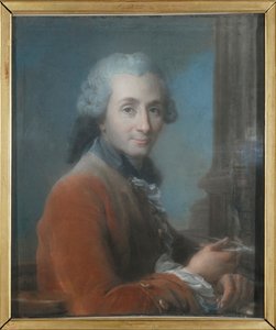 Arkkitehti Jacques Gondouin de Follevillen muotokuva 1737-1818, n. 1780.