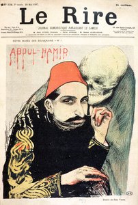 Karikatyyri Abd al-Hamid II:sta (1842-1918) Le Riresta, 29. toukokuuta 1897