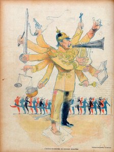 William II (1859-1941) (Kaiser Wilhelm II Saksan keisari ja Preussin kuningas) - eurooppalaisen konsertin miesorkesteri - karikatyyri "" Le Rire" -elokuvassa 26. marraskuuta 1898 - karikatyyri Jean Veber (1864-1928) - numero omistettu William II:lle (1859-