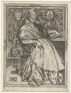 Muotokuva kardinaal Karel van Bourbon Charles Cardinal of Bourbon 28-vuotiaana tekijältä Jean de Gourmont (I)