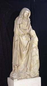 Pyhä Anna kouluttaa neitsyttä, Chateau des Ducs de Bourbon, Chantelle, n. 1500-03 tekijältä Jean fl.c.1465 c.1516 Guilhomet