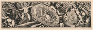 Frieze: Trophyes of Arms ja Putti tekijältä Jean le Pautre