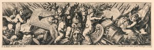 Frieze: Trophyes of Arms ja Putti tekijältä Jean le Pautre