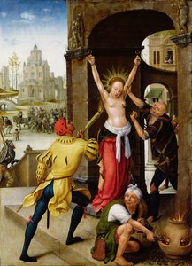 Pyhän Barbaran marttyyrikuolema, 1528 tekijältä Jean the Elder Bellegambe