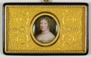 Nainen nimeltä Madame De Montespan (emali) tekijältä Jean the Elder Petitot